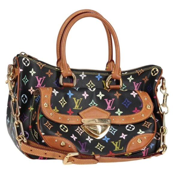 LOUIS VUITTON Monogram Multicolor Rita Tote Bag Black - Picture 1 of 16